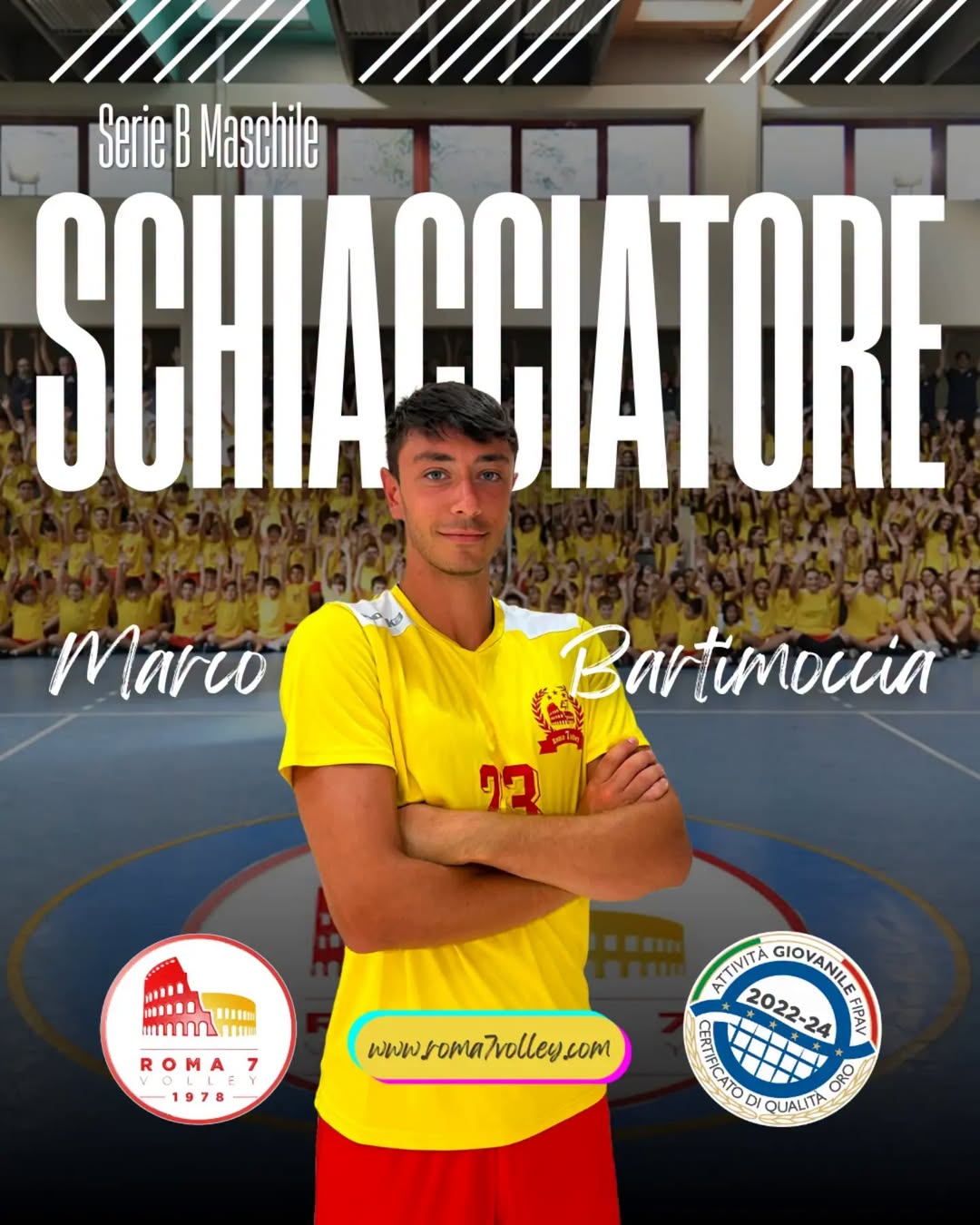 Roma 7 conferma Marco Bartimoccia in posto 4 per la nuova Serie B