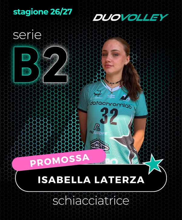 Duo Volley promuove Isabella Laterza nel percorso della prima squadra