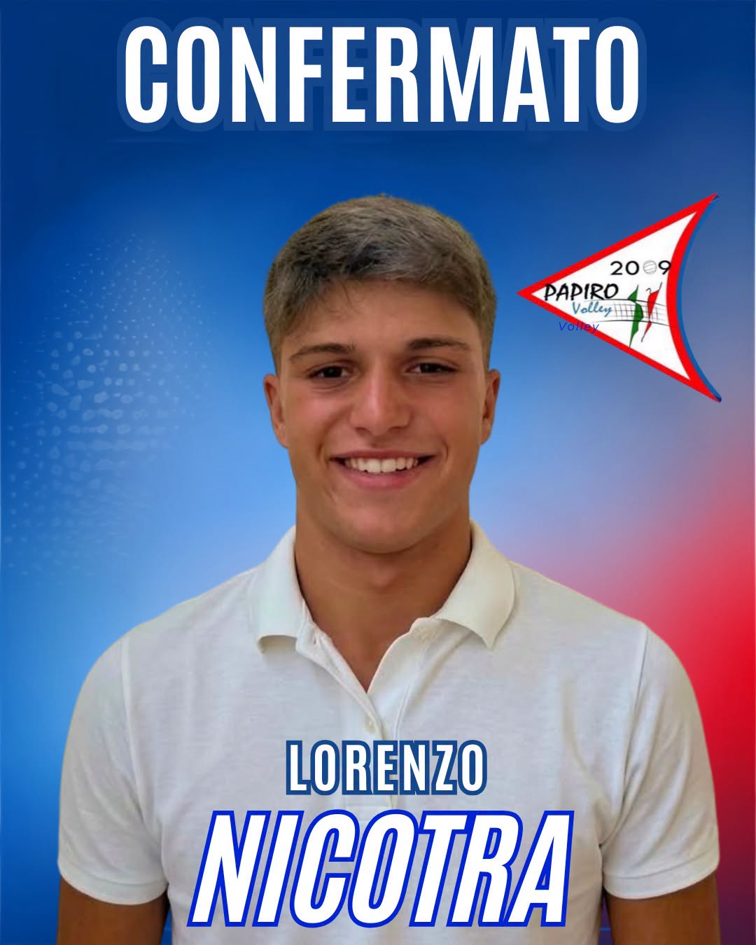 Papiro Fiumefreddo, Lorenzo Nicotra entra nel gruppo di Serie B