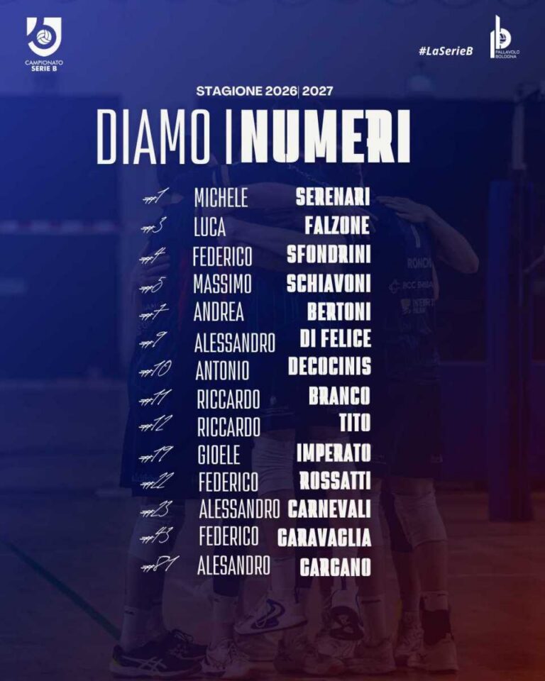 Pallavolo Bologna, il raduno è fissato per il 24 agosto