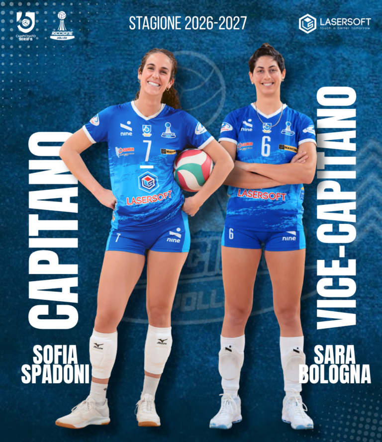 Serie B1 - Sofia Spadoni è il nuovo capitano della Lasersoft Riccione, Sara Bologna sarà il vice-capitano