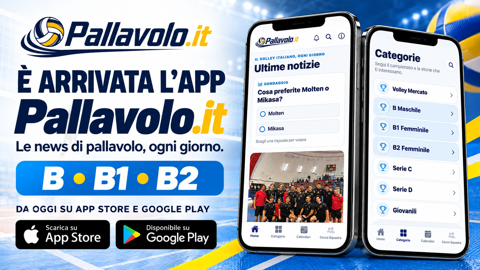 Pallavolo.it arriva sul tuo smartphone